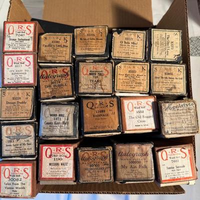 23 Vintage Player Piano Rolls. Waltz, Fox Trot, Hymn, Folk  