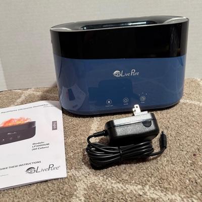 New - Live Pure Aqua Flame Ultrasonic Humidifier. Model LP300HUM