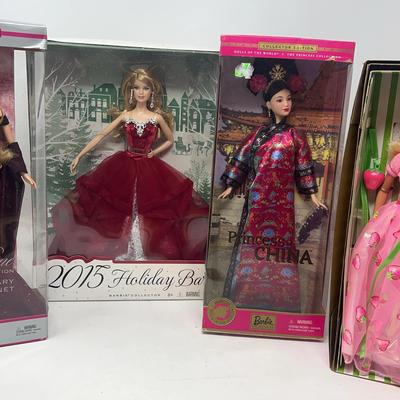 Birthstone January/Garnet, 2015 Holiday, Princess of China and Strawberry Sorbet Barbie Dolls