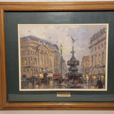 Signed Thomas Kinkade Picadilly Circus London Print (1015/3394)