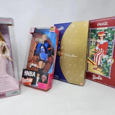 Birthstone October/Opal, NBA Knicks, Ring in the New Year, and Coca-Cola Barbie Dolls