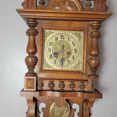 Antique Spindle Wall Clock