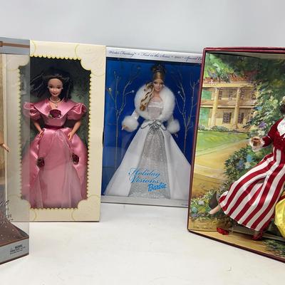Birthstone November/Topaz, Sweet Valentine, Holiday Visions, and Coca-Cola After the Walk Barbies