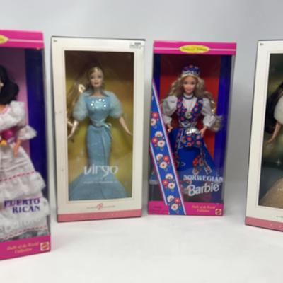 Puerto Rican, Virgo, Norwegian, and Leo Barbie Dolls