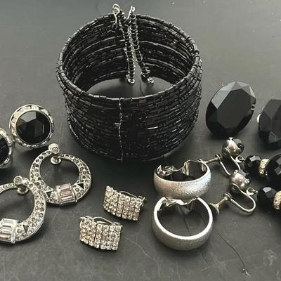 Evening Earrings in Black 