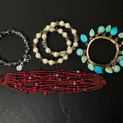Green Zebra Jasper Bracelet & Others 