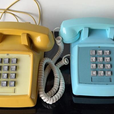 Canary & Robins Egg Blue Vintage Phones 