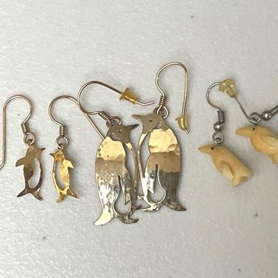 Penguin Drop Earrings