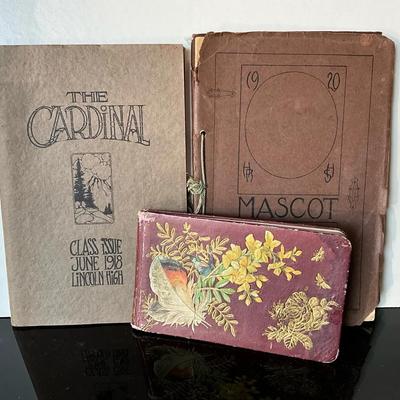 Antique Autograph Book and Yearbooks 