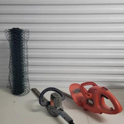 Yard Tools With Chicken Wire