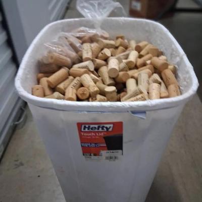 Trash Can Full Of Wine Corks