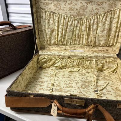 Two Vintage Hartmann Luggage , Luggage Stand, And Ford Hanging Bag