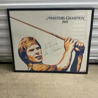 Signed Ben Crenshaw Print with Fred Couples Plaque
