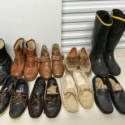Assorted Leather Shoes And Horns