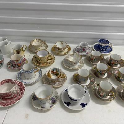 Collection Of Decorative Expresso Cups/plates 