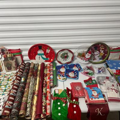Set Of Christmas Wrapping And Decorations 