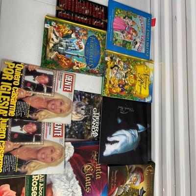 Collection Of Books Magazines And Abacus 