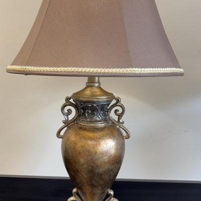 Silver-Tone Urn Table Lamps