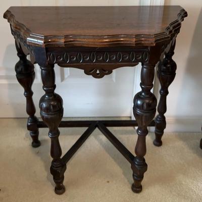 Antique Spanish Style Demilune Table
