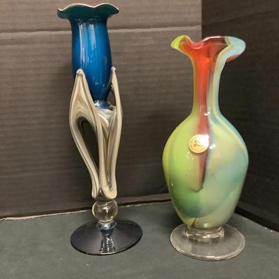 Blown Glass Vases (2)