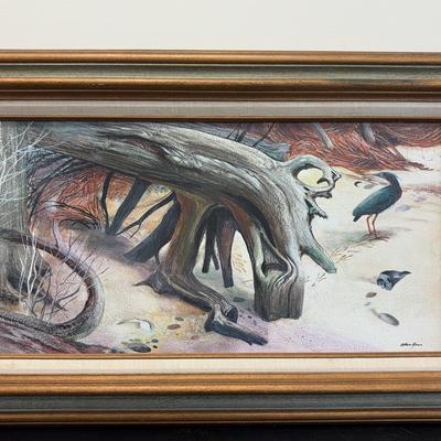 Allan Dudley James - Shifting Sands - Signed Framed Beach Scene Original Painting on Board