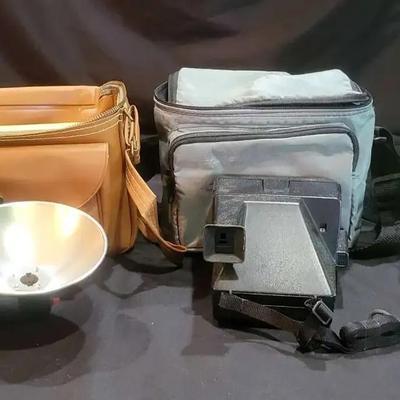 Vintage Camera Collection with Cases, Accessories & FujiFilm