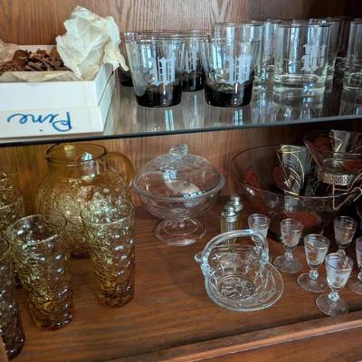 Antique & Vintage Glassware Collection – Covered Dish, Basket, Cordials & More
