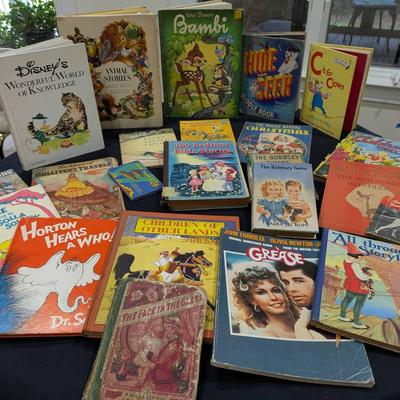 Vintage Children’s Book Collection Featuring Bambi, Dr. Seuss & Rudolph