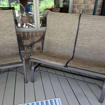 Outdoor Glider & Chair Set