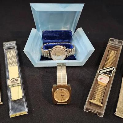 Jean Bescaux & Gruen Vintage Watches with Extra Bands