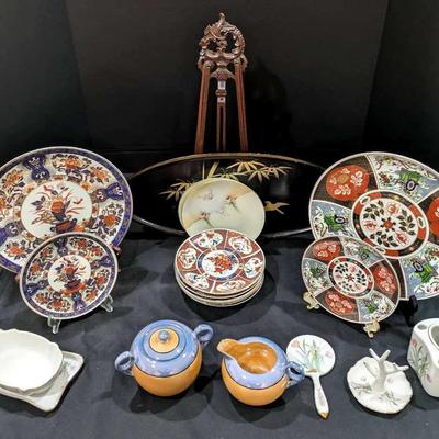 Asian Porcelain & Decorative Collection with 1930s Japanese Cream & Sugar