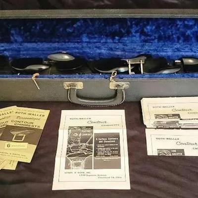 Roth-Waller Contour Chinrests with Case & Pamphlets