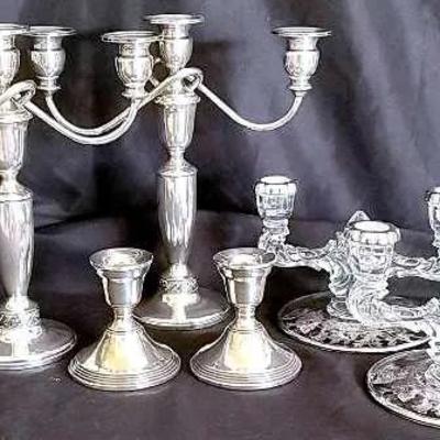 Silver-Plated & Sterling Candle Holders Featuring New Martinsville