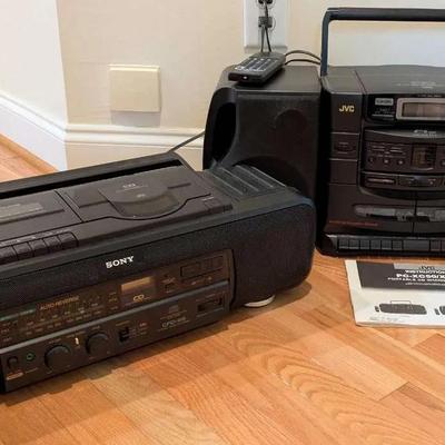 Sony & JVC Portable Stereo Systems with CD Players