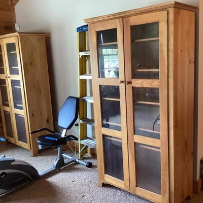 Pair of Glass Front Bookcases (2)