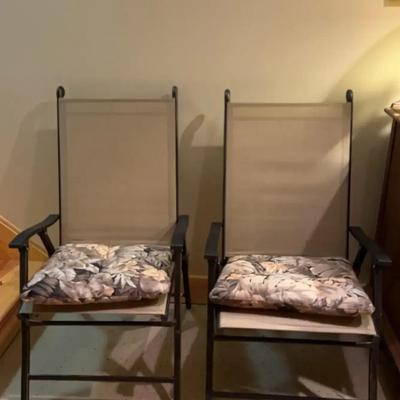 Two Folding Patio Chairs