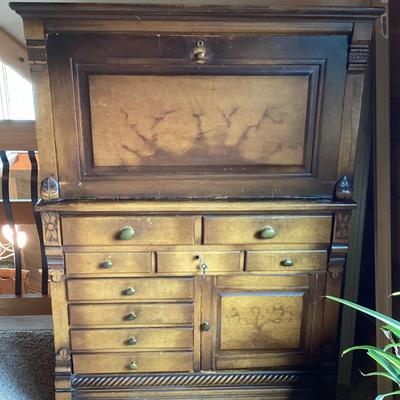 Antique Wood Secretary Desk
