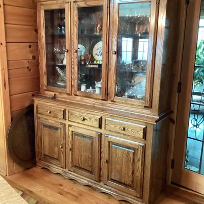 Oak China Hutch