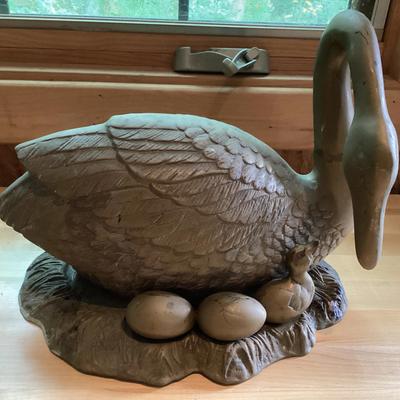 Brass Goose Yard Ornament