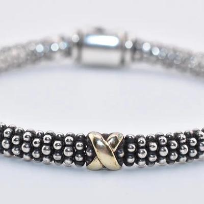 Lagos Caviar - 3 Station X Sterling Silver Bracelet
