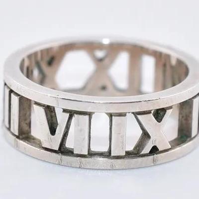 Tiffany & Co - Atlas Sterling Silver Open Band Ring