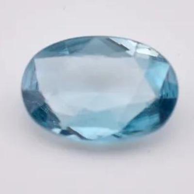 3.1 Carat Natural Oval Blue Zircon