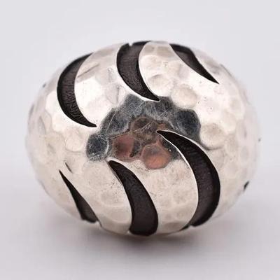 John Hardy - Paul Macan Sterling Silver Hammered Dome Ring