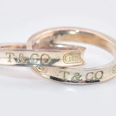 Tiffany & Co - 1837 Sterling Silver Interlocking Ring