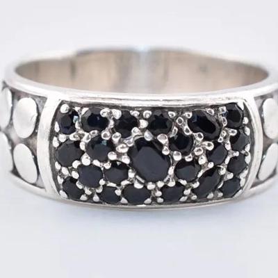 John Hardy - Lava Dot Sterling Silver Blue Sapphire Band Ring