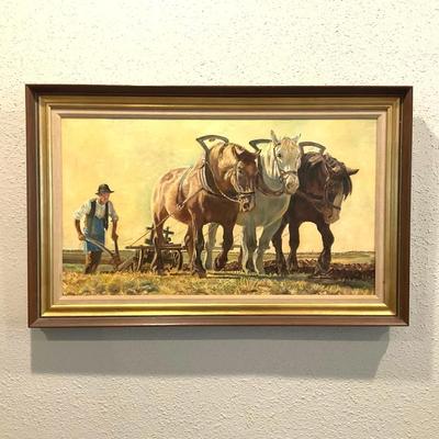 Framed Oil Painting By Armand Jules Schaus