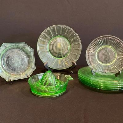 Green Uranium Glass Collection