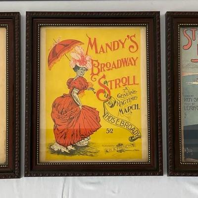 Framed Sheet Music