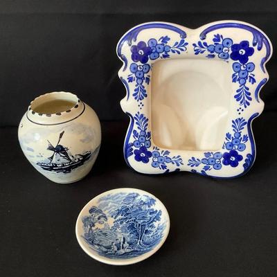Vintage Delft And Staffordshire Items 