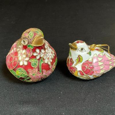 Cloisonne Birds Figurine